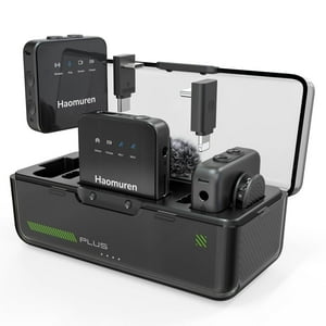 Micrófono Lavalier Inalámbrico Haomuren, Paquete De 2 Para Iphone Y Android