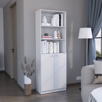 Tuhome - Bibioteca Home 2 Puertas 5 Niveles Blanco 180,6X62,8X29,9 Cm