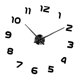 thumbnail image 3 of Decoración para el hogar 3D DIY Reloj de pared Decoración Etiqueta Espejo Reloj de pared Negro + Plata, 3 of 5