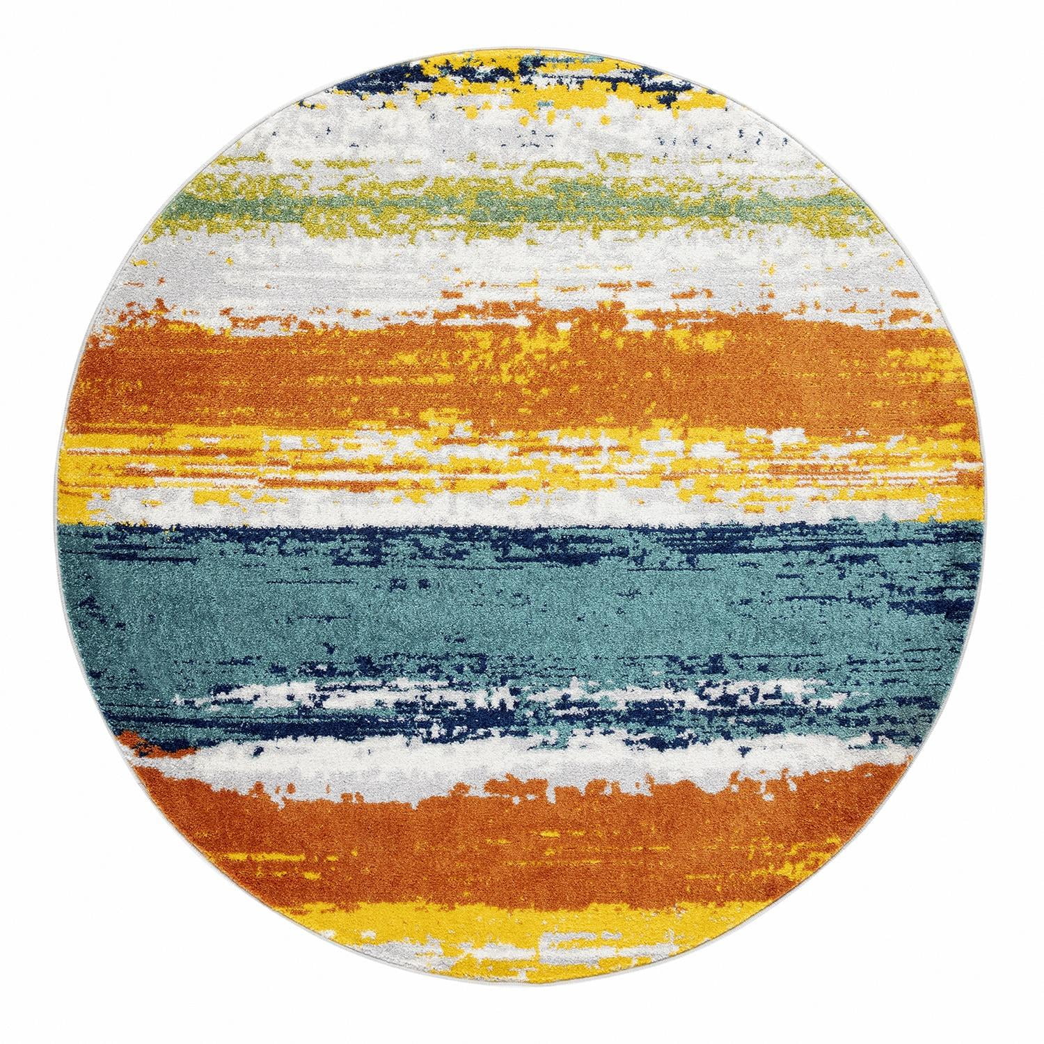 Modalfo - Alfombra Redonda Florida Verde 160 X 160 Cm