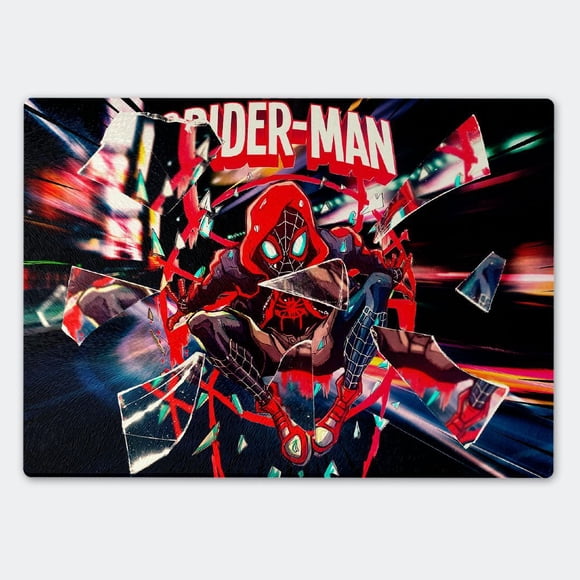 Tabla para Picar Artisticat - Diseño Spider-man Miles Morales Shatter - 28,5x39 Cm