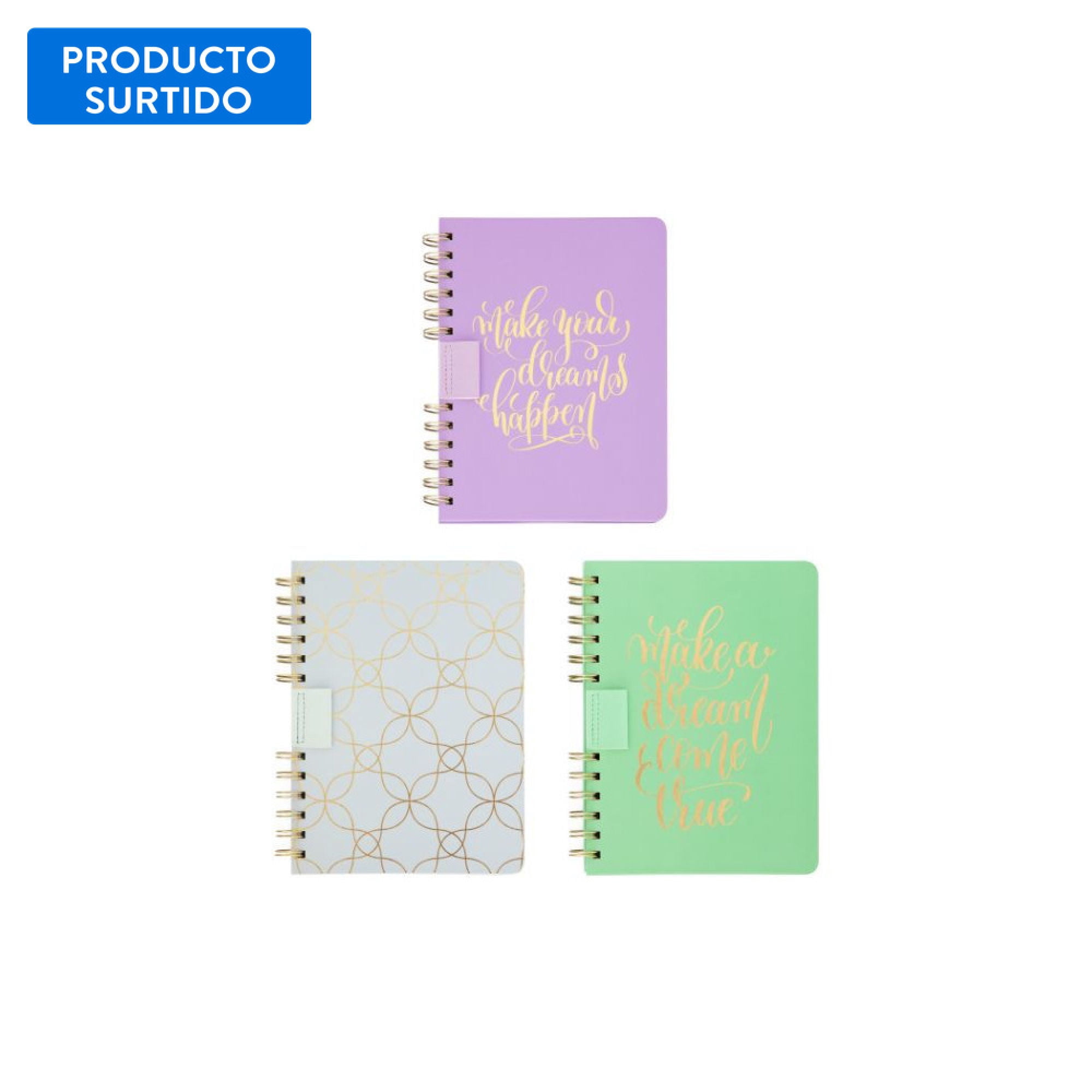 Cuaderno Con Portalápiz Dorado / Producto Surtido 1 Un Pen+Gear