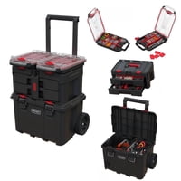 Organizador De Herramientas Keter Stack-N-Roll, 4 Piezas, Laminado En Resina, Negro