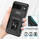 thumbnail image 2 of Funda Armada para Google Pixel 8 con Tapa Deslizante y Soporte Magnético Giratorio Negro, 2 of 5