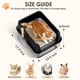 thumbnail image 4 of Caja de arena para gatos Bsemax de acero inoxidable con tapa para gatos pequeños, 4 of 9