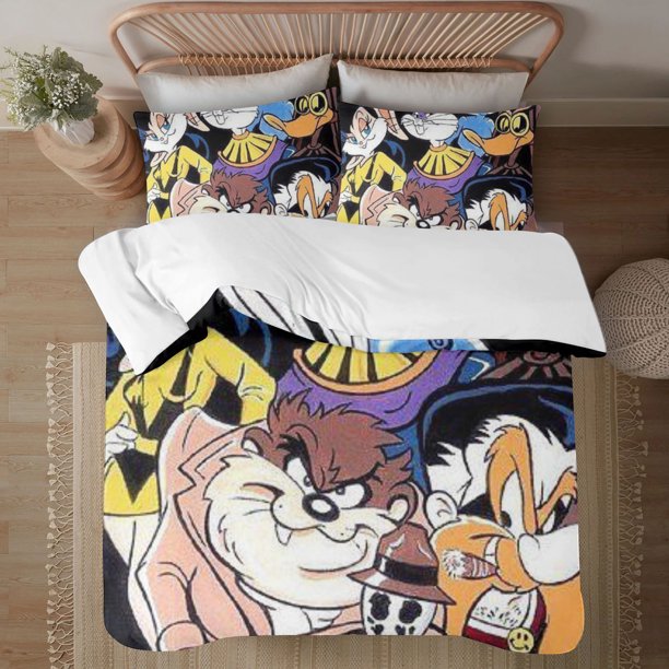 Looney Tunes 3-Piece Bedding Set For Kids Boys Girls Adult Cartoon Warm Cute Fashion Holiday Present Gift Bed Sheets