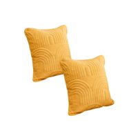 Genérico - Pack De 2 Fundas De Cojin Serie Arco 45X45 Cm Amarillo