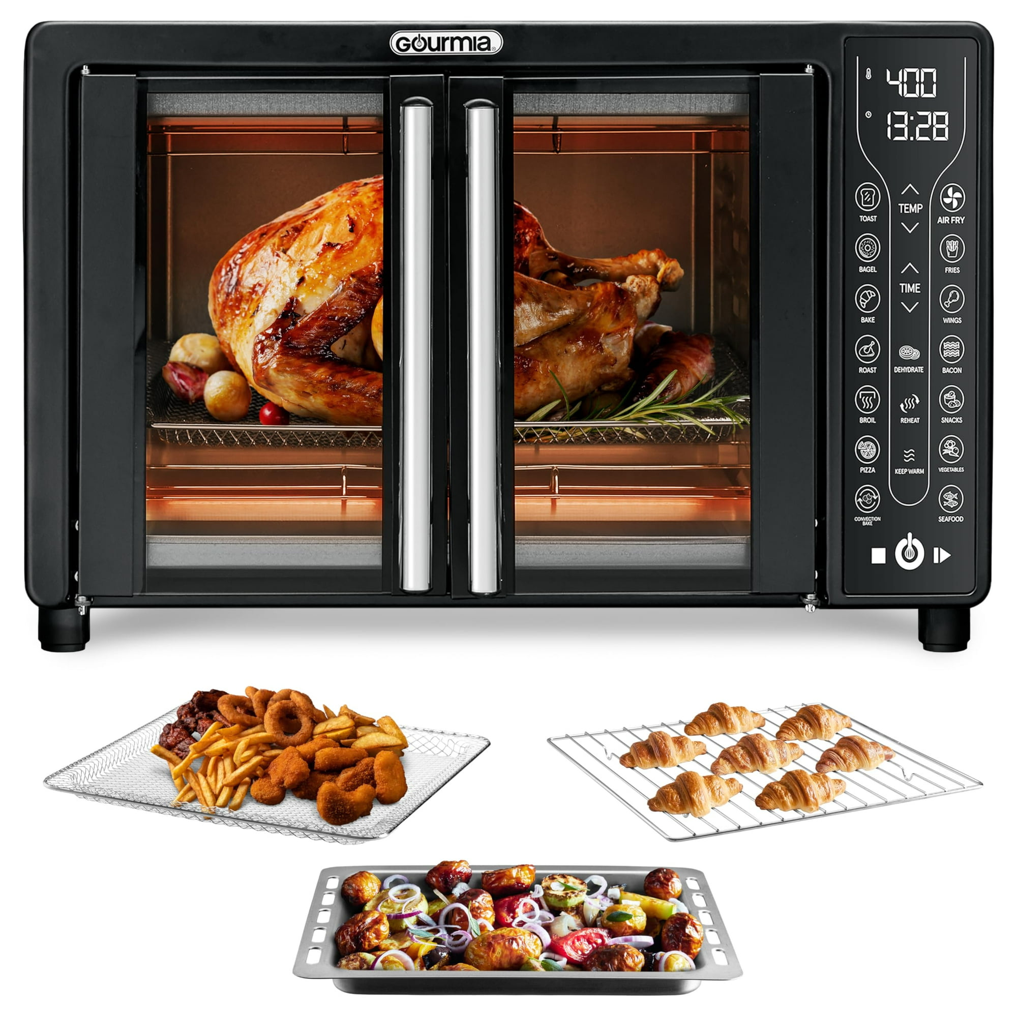 Combo De Horno Tostador Y Freidora Gourmia Gtf7460 24l 1700w