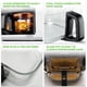 thumbnail image 3 of Air Fryer Nutrichef, 5.8 cuartos de galón, 8 en 1, preestablecida, 1200 W, blanca, 3 of 7