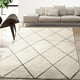 thumbnail image 2 of Alfombra Moderna 16x16 cm Polipropileno Blanco Antideslizante, 2 of 3