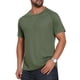 thumbnail image 5 of INSPIRE CHIC Camiseta Clásica de Tela de Gofre para Hombre con Cuello Redondo y Mangas Cortas Raglán XL Verde Oliva, 5 of 6