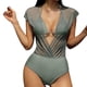 thumbnail image 1 of Traje de baño de una pieza para mujer, sexy, con escote en V profundo y espalda cruzada, 1 of 8