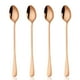thumbnail image 1 of 4 cucharas de té helado de mango largo, cucharas para mezclar cócteles, cucharas de café de acero inoxidable (cabeza de cuchara ovalada), 1 of 6