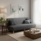 thumbnail image 1 of Funda Cubre Futon Tela Gruesa Elasticada Texturizada Cuadrille 3 Cuerpos Color Gris, 1 of 3