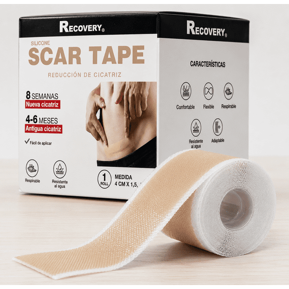 Parche Silicona Cesarea Queloide Cicatriz Recovery 4cmx1,5mt