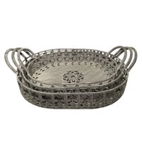 Bric - Set 3 Bandejas Metal Flores