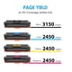 thumbnail image 3 of Paquete de 4 cartuchos de tóner 206X de alto rendimiento compatibles con M255dw, 3 of 9