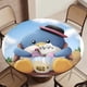 thumbnail image 5 of Tuxedo Sam theme Fitted Round Tablecloths Elastic Edged Table Covers Waterproof Table Cloth For Kitchen Holiday Party Tables Decor 150cm, 5 of 6