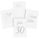 thumbnail image 1 of Números de mesa IRICUS Silver Foil 1-30 con cabeza y mesa de regalo, 1 of 9