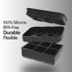 thumbnail image 3 of Bandejas para cubitos de hielo glacio, moldes grandes de silicona para cubos de 5 cm, 3 of 7
