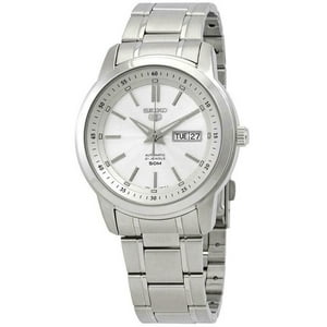 Seiko - Reloj Para Hombre 5 Automatic Con Esfera Blanca Snkm83K1