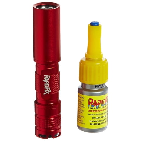 Adhesivo De Plástico Líquido Uv Rapidfix De 10 Ml Con Linterna Uv