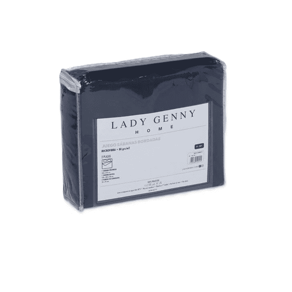 Juego De Sabanas Bordadas Lady Genny Home H-022 Poliester