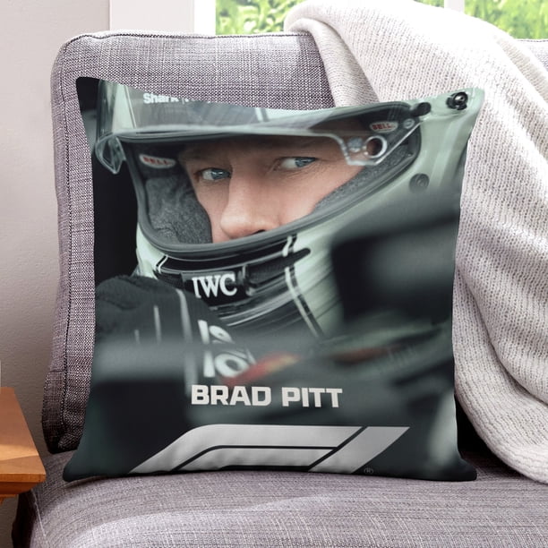 F1 de Brad Pitt Fundas de almohada de terciopelo con tema, regalos de funda de almohada, decoración para el hogar, cojín de lanzar, regalo de cumpleaños para fans y parejas.56*56cm.