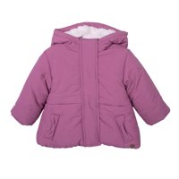 Pillin - Parka Bebé Niña Forrada Bordado Estrellas Ciruela