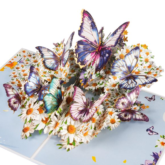 Tarjeta de felicitación FIAMR 3D Pop‑Up con diseño de mariposa