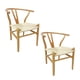 thumbnail image 1 of Pack 2 Sillas Comedor Whishbone Madera Café, 1 of 5