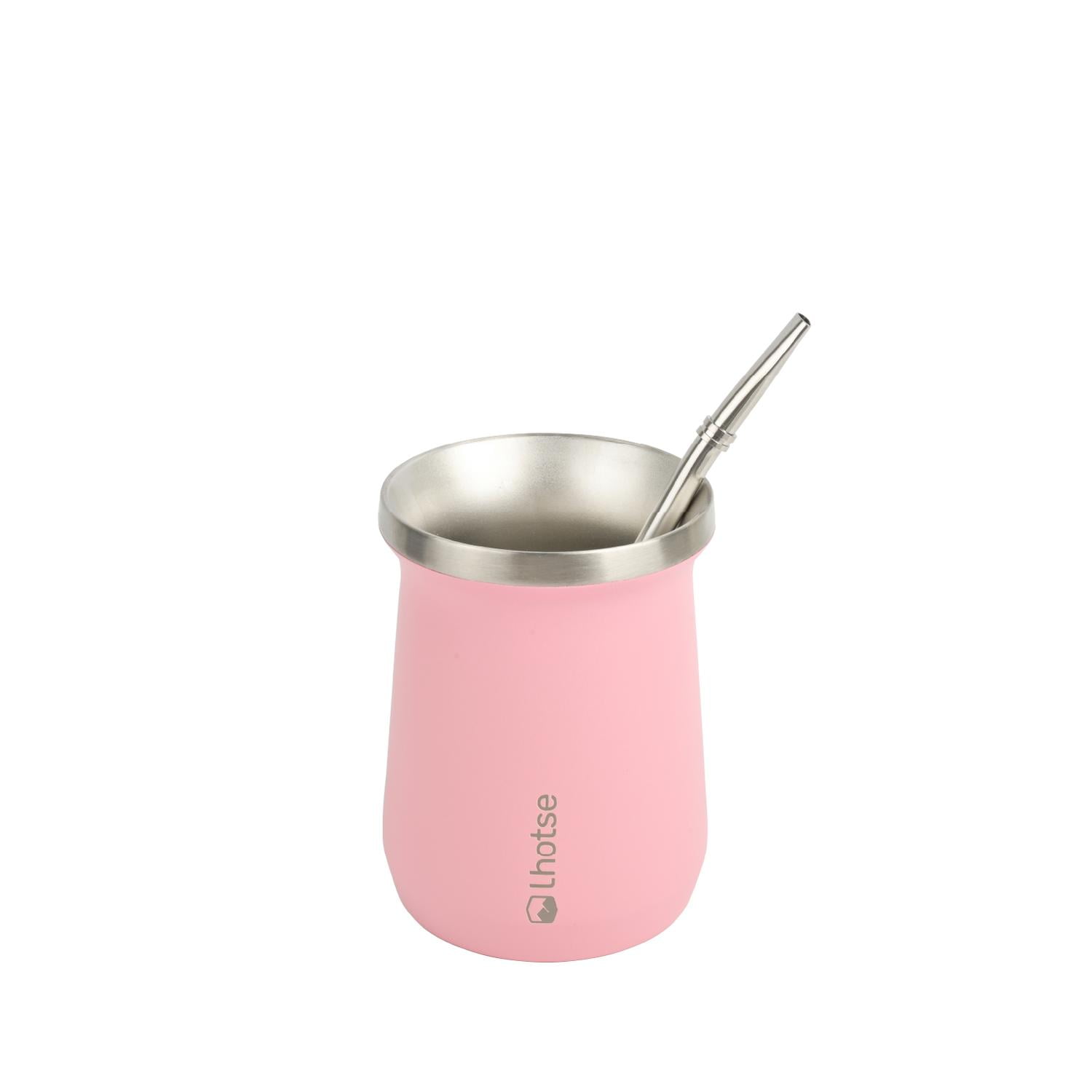 Mate Acero Inoxidable Con Bombilla Lhotse Rosa