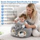 thumbnail image 2 of Silla de Apoyo para Bebé KEST NEST Elefante de Peluche Gris, 2 of 7