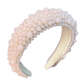 thumbnail image 1 of Diademas acolchadas de perlas para mujer: bandas anchas con cuentas acrílicas, aros barrocos, accesorios para el cabello hechos a mano para niñas., 1 of 5