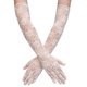 thumbnail image 1 of Guantes Largos de Encaje Suxumhao Floral Beige Talla Única, 1 of 2