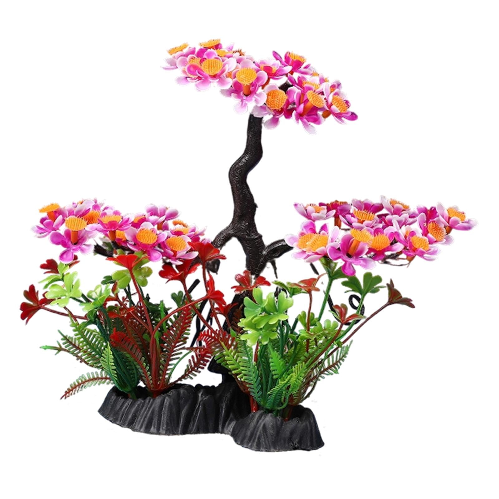 Plantas De Acuario Para Agua Dulce, Adorno, Accesorios Para Escondites, árbol Artificial, Flor De Ciruelo