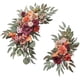 thumbnail image 3 of 2 piezas de flores artificiales de seda, flores colgantes rústicas para boda, corona de arco, telón de fondo Floral para la puerta delantera del hogar Rojo, 3 of 5