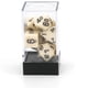 thumbnail image 3 of Juego de dados Chessex, opaco, marfil/negro, con 7 piezas, 3 of 4