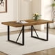 thumbnail image 1 of Rustic Industrial Rectangular Wood Dining Table For 4-6 Person, Thick Engineered Wood color Tabletop and Black Metal Legs,Desk For Kitchen Dining Living Room, 1 of 3