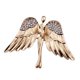 thumbnail image 4 of ángel de la moda broche encantador broche de cristal para hombres mujeres oro, 4 of 5