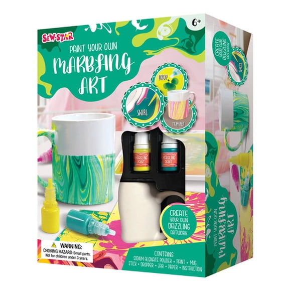Kit De Manualidades Pinta Tu Taza Con Pintura Marmoleada