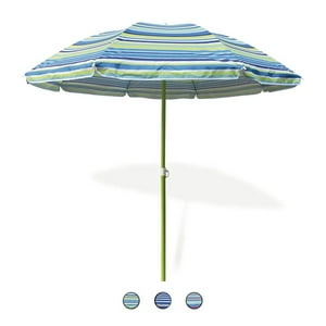 Genérico - Sombrilla 2 Mts Diametro Playa Camping Diseño Rayas Colores Variados