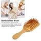thumbnail image 4 of Cepillo de pelo de bambú para mujer, para el crecimiento del cabello rizado, cepillo de paleta natural para masajear y desenredar., 4 of 8