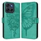 thumbnail image 2 of Funda cartera mariposa para Motorola Moto G56 con soporte y ranuras para tarjetas Verde, 2 of 5