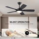 thumbnail image 2 of Ventilador de techo Kviflon de 46 pulgadas con luz, mando a distancia, negro, 2 of 3