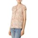 thumbnail image 5 of INSPIRE CHIC Blusa Floral de Regreso a Clases para Mujer, Manga Corta, Casual de Gasa con Volantes, Color Albaricoque XL, 5 of 7