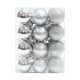 thumbnail image 2 of 24 Piezas Bolas De Navidad Adornos Colgantes Para Festivales Celebración De Porche Plata, 2 of 3