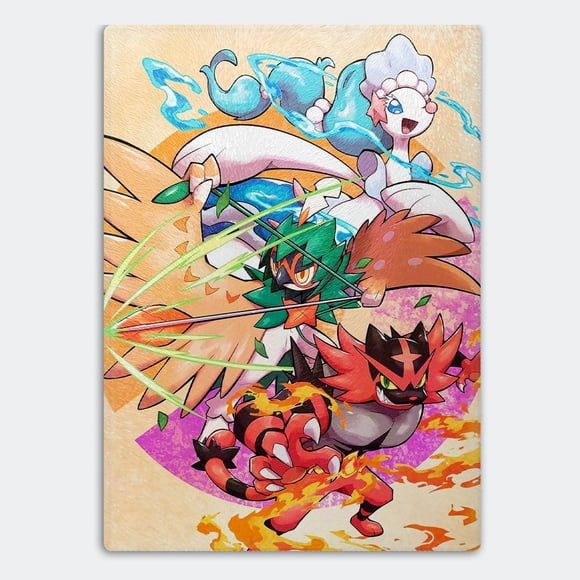 Tabla para Picar Artisticat - Diseño Trío Inicial Alola - 20x28 Cm