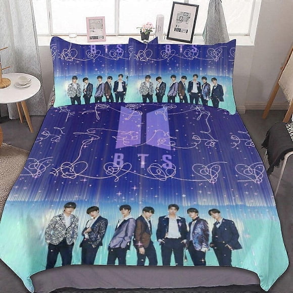 Kpop B Duvet Cover Set3-Piece Bedding Set Soft Wa And Comfortable Soft Bed Set for Bedroom