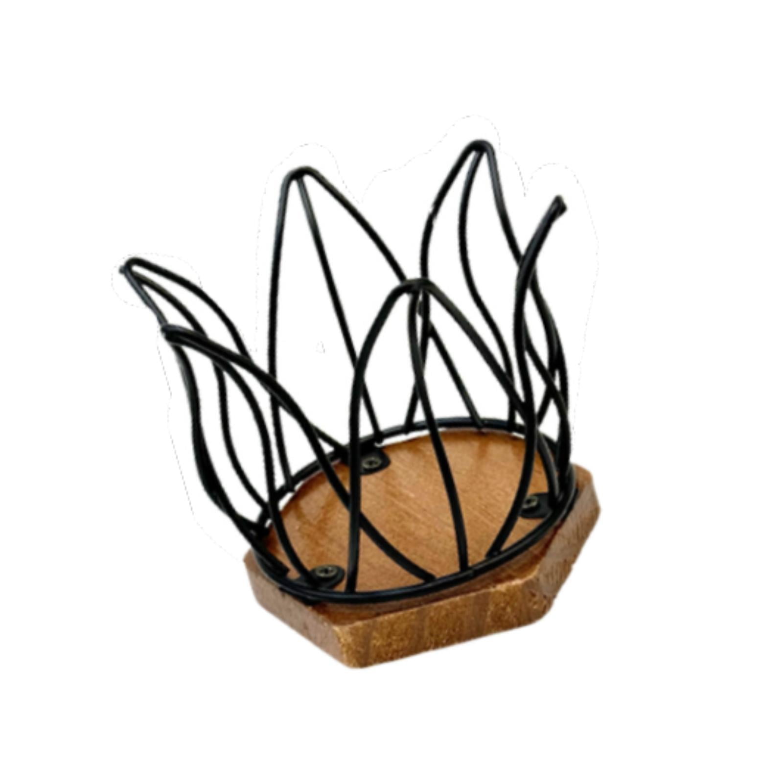 Magideal - Soporte Para Filtro De Café, Cesta De Alambre Para Almacenar Café, Organizador Rústico De Hierro, Dispensador De Cápsulas De Café Para Decoración De C Negro